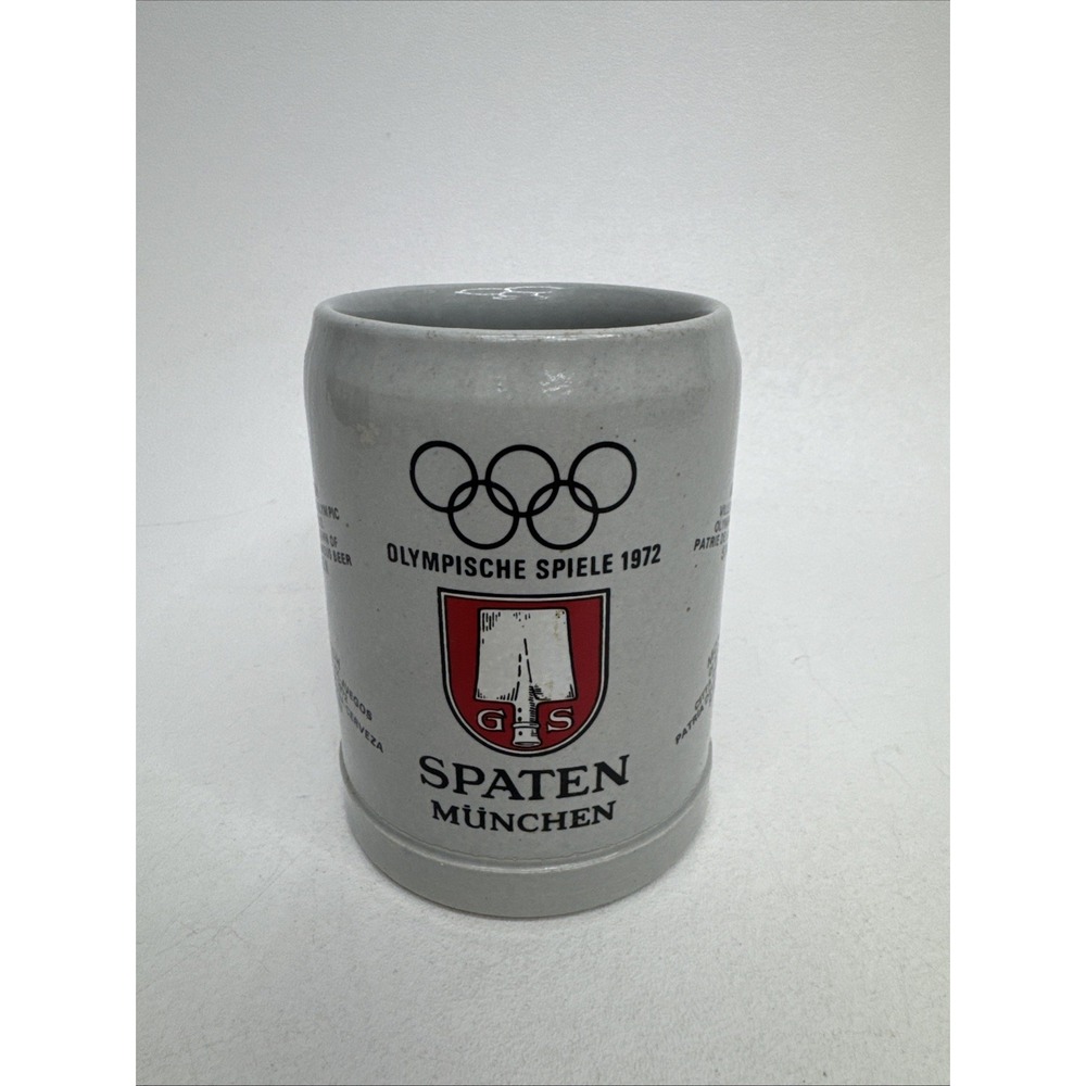 Vintage SPATEN München Olympische Spiele 1972 0.5L Beer Mug Stein German Munich